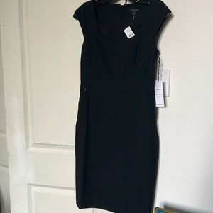 Ann Taylor suiting collection scoop neck black shift dress. Brand NWT.